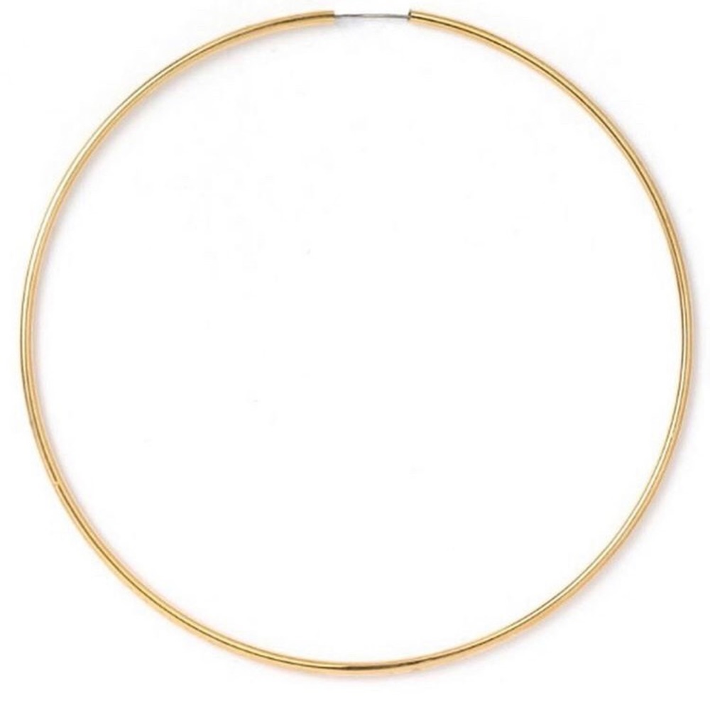 "PERFECTION" GOLD ENDLESS HOOPS EARRINGS NWT